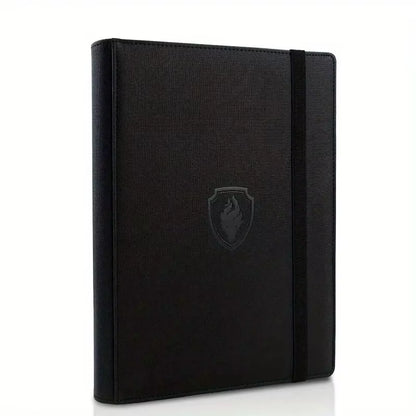 9 Pocket Card Binder, 360 Trading Card Holder Book, Premium PU Cover Zip Binder for Cards, Durable Side Loading Card Fold