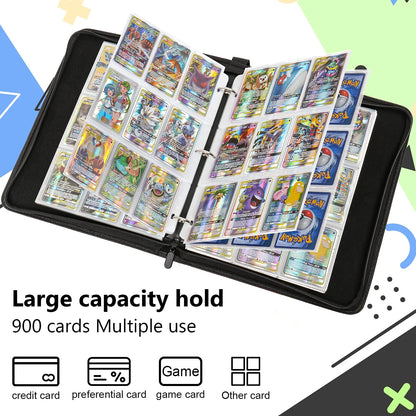 Trading Card Binder,9 Pocket Card Collection Album with 720 Top Loading Pockets,Sturdy Card Folder Holder for Tcg,Mtg,Sport Cards,Game Cards,Yugioh