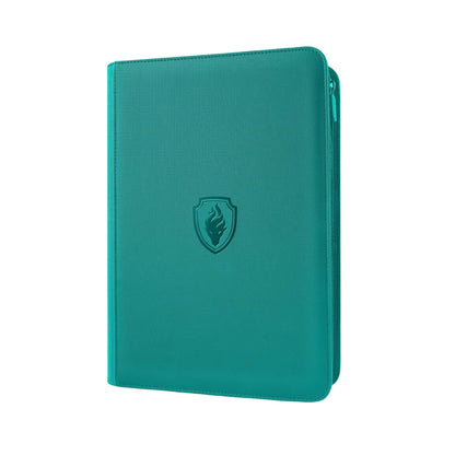 9 Pocket Zipper Card Binder, 360 Trading Card Holder Book, Premium PU Cover Zip Binder for Cards, Durable Side Loading Card