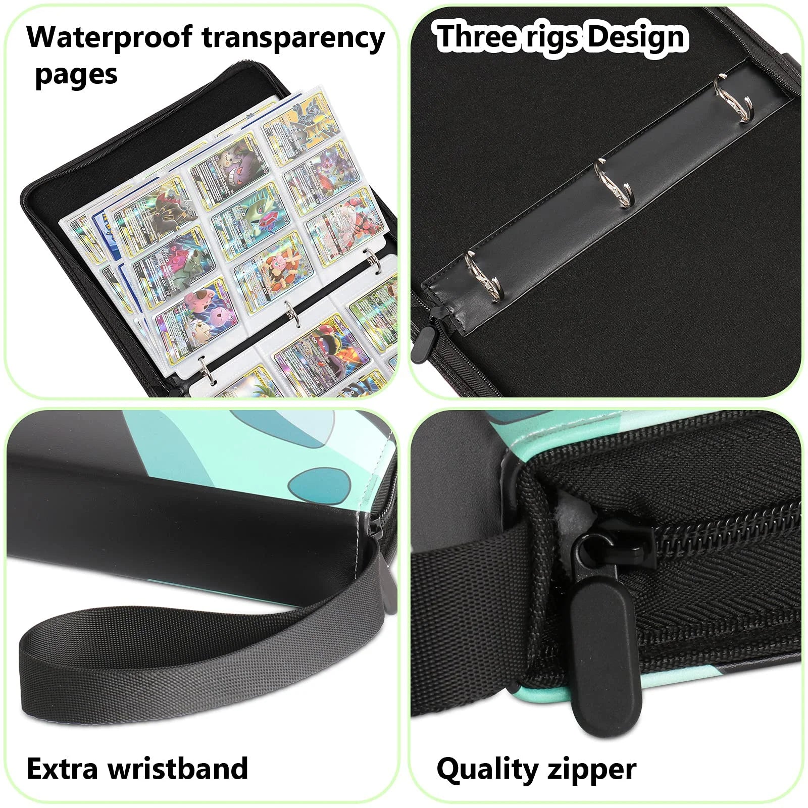 Trading Card Binder,9 Pocket Card Collection Album with 720 Top Loading Pockets,Sturdy Card Folder Holder for Tcg,Mtg,Sport Cards,Game Cards,Yugioh