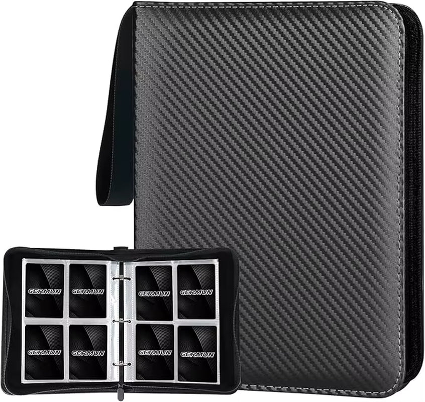 4 Pocket Card Binder, Premium Zip Trading Card Binder, 400 Double Sided Pocket PU Card Collection Binder, Collector Card Album