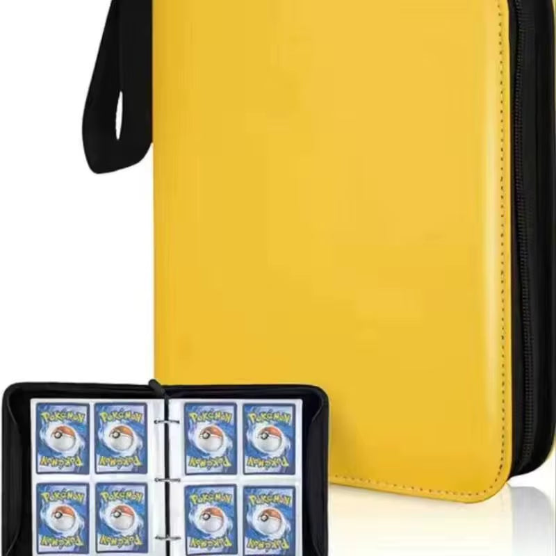 4 Pocket Card Binder, Premium Zip Trading Card Binder, 400 Double Sided Pocket PU Card Collection Binder, Collector Card Album